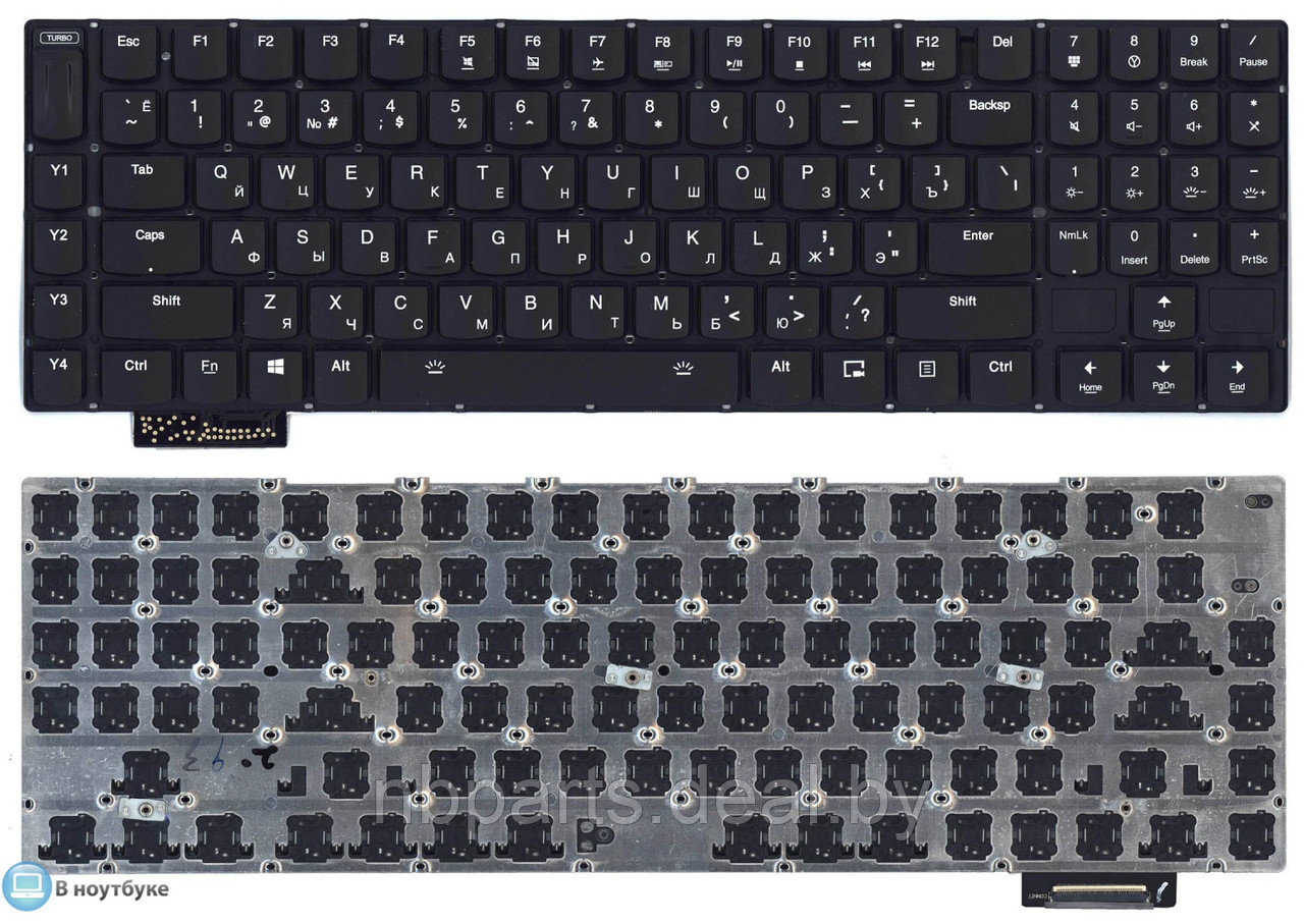 Клавиатура для ноутбука Lenovo Legion Y920-17, чёрная, RU - фото 1 - id-p114707296