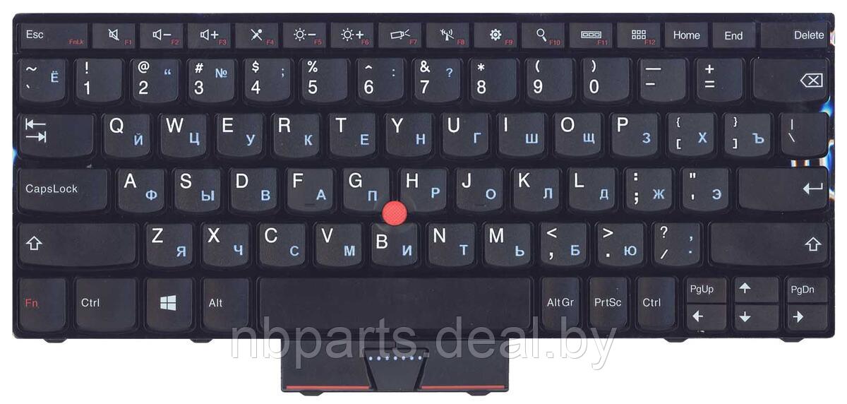 Клавиатура для ноутбука Lenovo ThinkPad Twist S230, чёрная, маленький Enter, с рамкой, RU - фото 1 - id-p111770987