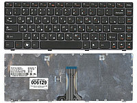 Клавиатура для ноутбука Lenovo IdeaPad G480, G470, чёрная, с рамкой, RU