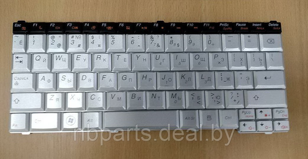 Клавиатура для ноутбука Lenovo IdeaPad S10-3T, серебристая, RU - фото 1 - id-p111776219