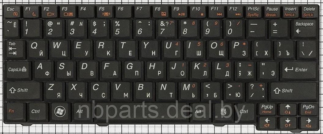 Клавиатура для ноутбука Lenovo IdeaPad S10-2, чёрная, RU - фото 1 - id-p111776617