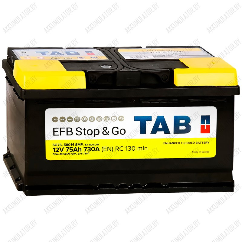 Аккумулятор TAB Magic STOP & GO EFB / [212075] / 75Ah / 730А - фото 1 - id-p222366160