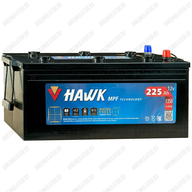 Аккумулятор HAWK Truck / 225Ah / 1 350А
