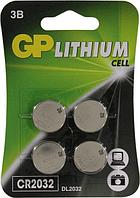 Батарея питания GP Lithium Cell CR2032-4 (Li 3V) уп. 4 шт