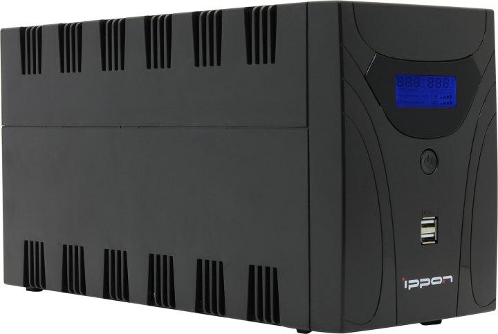 ИБП UPS 1600VA Ippon Smart Power Pro II 1600 Euro LCD+защита телефонной линии/RJ45+USB (1029742) - фото 1 - id-p222366313