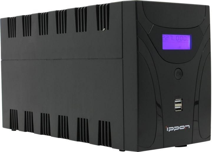 ИБП UPS 2200VA Ippon Smart Power Pro II 2200 Euro LCD+защита телефонной линии/RJ45+USB (1029746) - фото 1 - id-p222366314