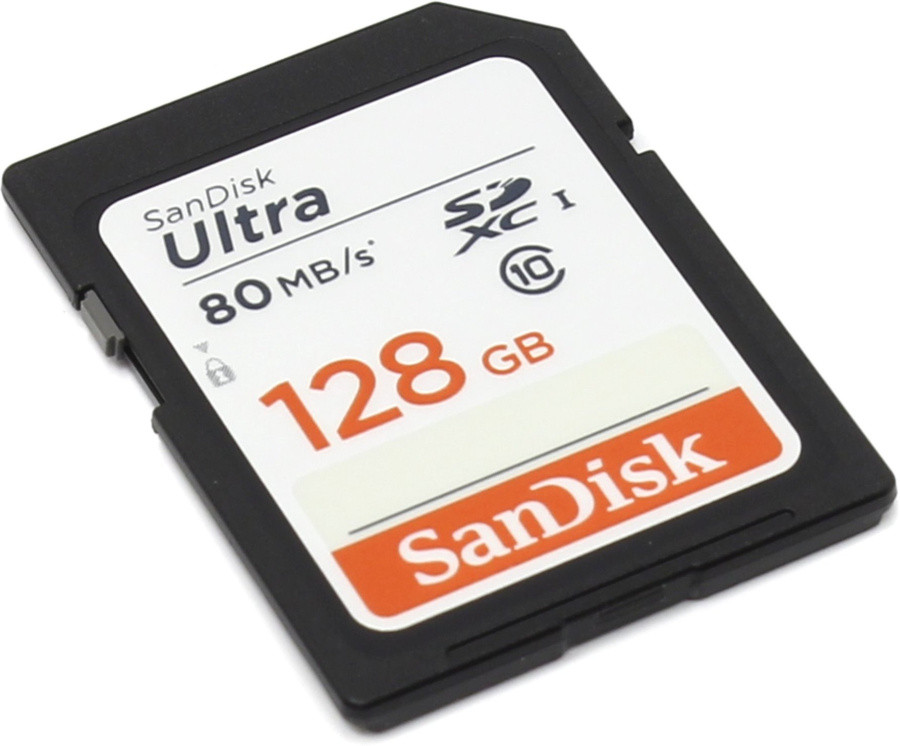 Карта памяти SanDisk Ultra SDSDUNC-128G-GN6IN SDXC Memory Card 128Gb UHS-I Class10 - фото 1 - id-p222366576