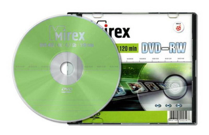 Диск DVD-RW Disc Mirex 4.7Gb 4x 202547 - фото 1 - id-p222366608