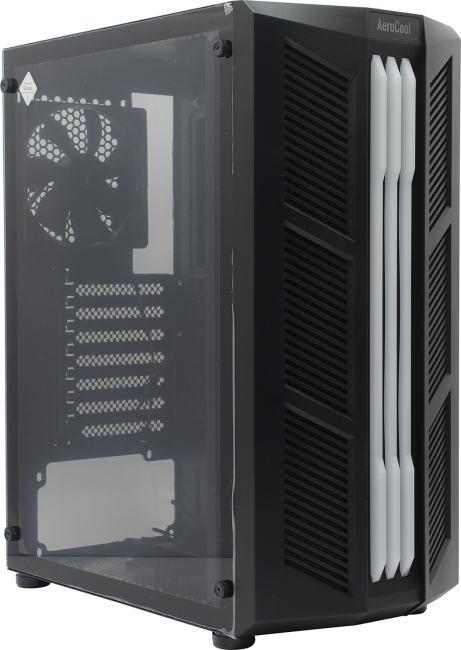 Корпус ATX Без БП Aerocool Prime-G-Bk-v1 Black USB 3.0x2, VGA MAX 302mm,CPU MAX 159mm,up to 5x120mm,окно - фото 1 - id-p222366484