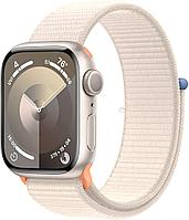 Умные часы Apple Watch Series 9 41 мм (алюминиевый корпус, звездный свет/звездный свет, нейлоновый ремешок)