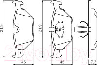 Тормозные колодки Bosch 0986494009