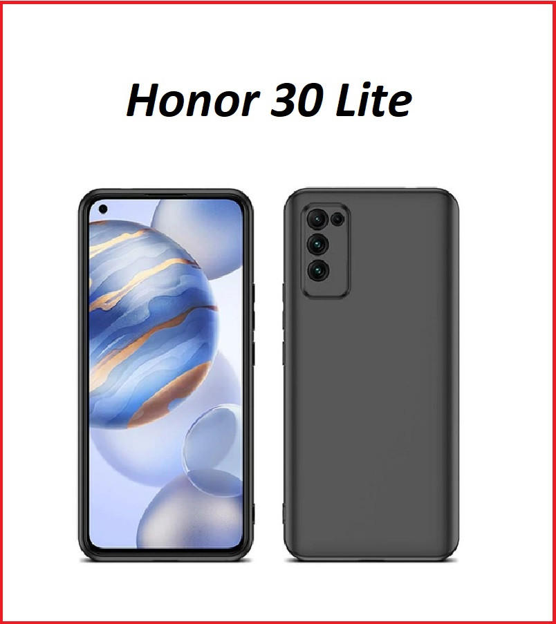 Чехол-накладка для Huawei Honor 30 Lite (силикон) черный - фото 1 - id-p133332420