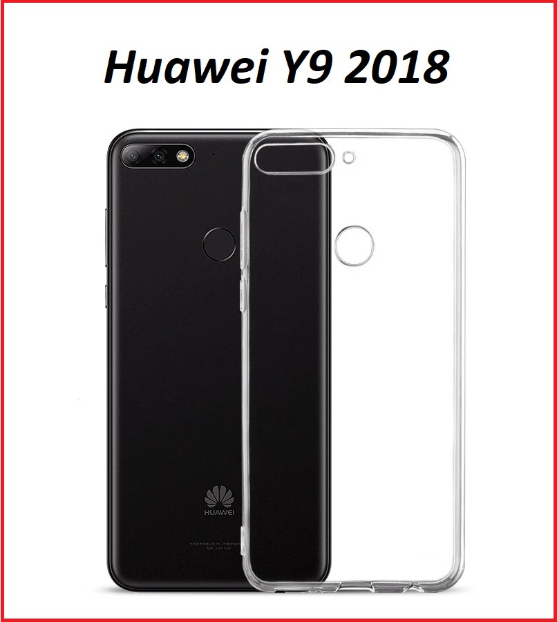 Чехол-накладка для Huawei Y9 2018 (силикон) прозрачный - фото 1 - id-p85320162
