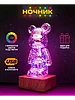 3D Светильник- ночник в стиле BearBrick KAWS 3D Медведь, фото 4