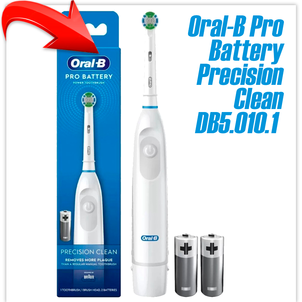 Электрическая зубная щетка Oral-B Pro Battery Precision Clean DB5.010.1 (белый)