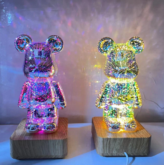 3D Светильник- ночник в стиле BearBrick KAWS 3D Медведь - фото 1 - id-p222373033