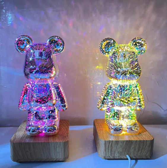 3D Светильник- ночник Almosphere table lamp в стиле BearBrick KAWS 3D Медведь - фото 4 - id-p222373079