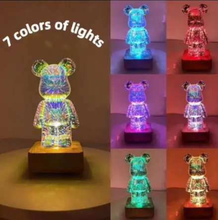 3D Светильник- ночник Almosphere table lamp в стиле BearBrick KAWS 3D Медведь - фото 3 - id-p222373079