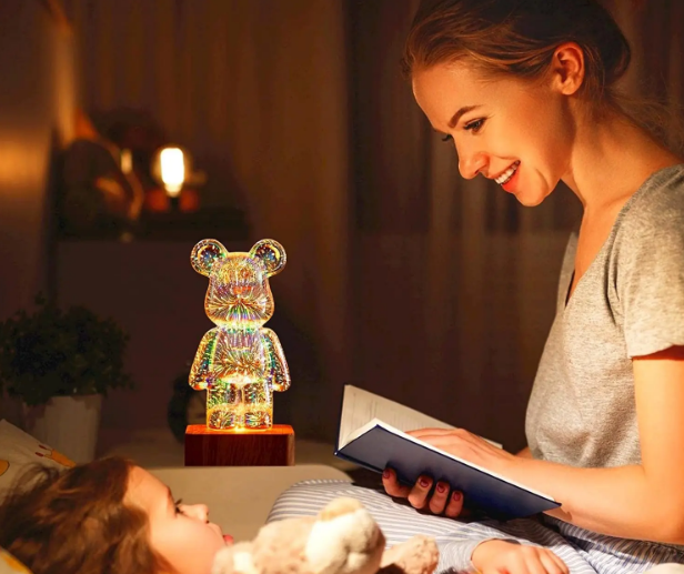 3D Светильник- ночник Almosphere table lamp в стиле BearBrick KAWS 3D Медведь - фото 10 - id-p222373079