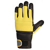 Перчатки Панголин Р для защиты от цепной пилы с напульсником (цвет черно-желтый) - фото 2 - id-p222373556