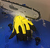 Перчатки Панголин Р для защиты от цепной пилы с напульсником (цвет черно-желтый), фото 4