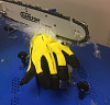 Перчатки Панголин Р для защиты от цепной пилы с напульсником (цвет черно-желтый) - фото 4 - id-p222373556