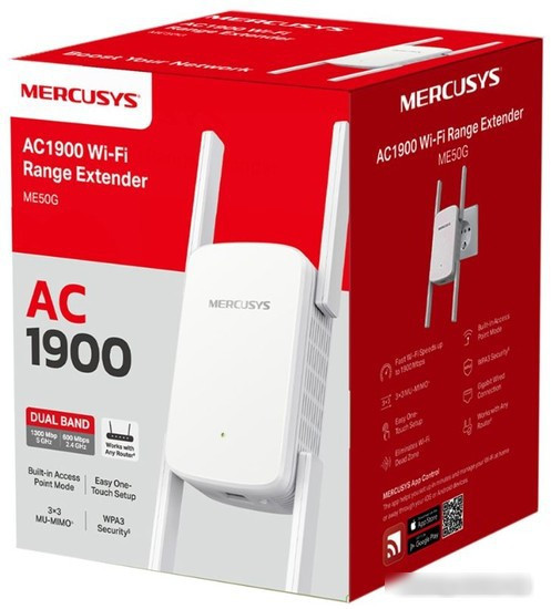 Усилитель Wi-Fi Mercusys ME50G - фото 2 - id-p222373721