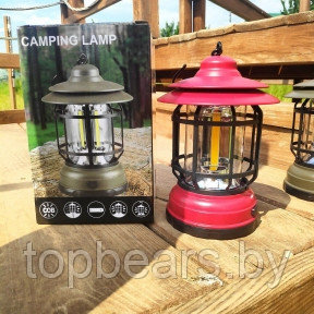 Многофункциональный подвесной походный фонарь в стиле ретро Camping Lamp Красный - фото 1 - id-p222373934