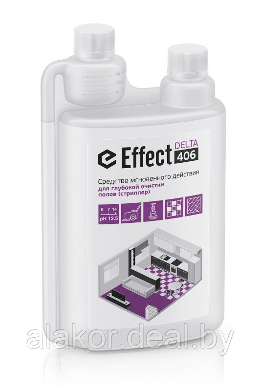 Профессиональное щелочное средство для глубокой очистки полов "Effect DELTA 406", 5000мл.