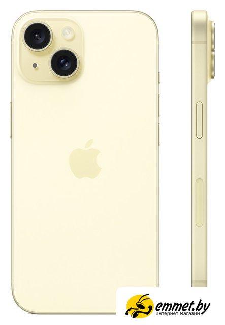 Смартфон Apple iPhone 15 128GB (желтый) - фото 2 - id-p222373990