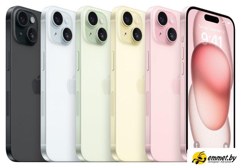 Смартфон Apple iPhone 15 128GB (желтый) - фото 4 - id-p222373990