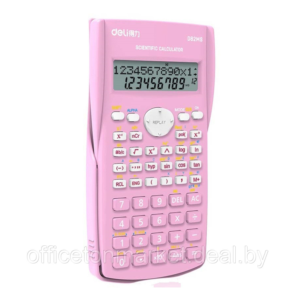 Калькулятор научный Deli Core "D82MS", 12-разрядный, розовый - фото 2 - id-p222166228
