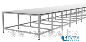 Раскройный промышленный стол без полки (длина 9 м, шир. 2,2 м) - фото 4 - id-p222375436