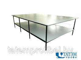 Раскройный промышленный стол с полкой (длина 1 м, шир. 2,2 м)