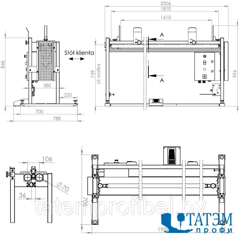 Машина для намотки ткани Rexel NT-1/L (Польша) - фото 5 - id-p222376630