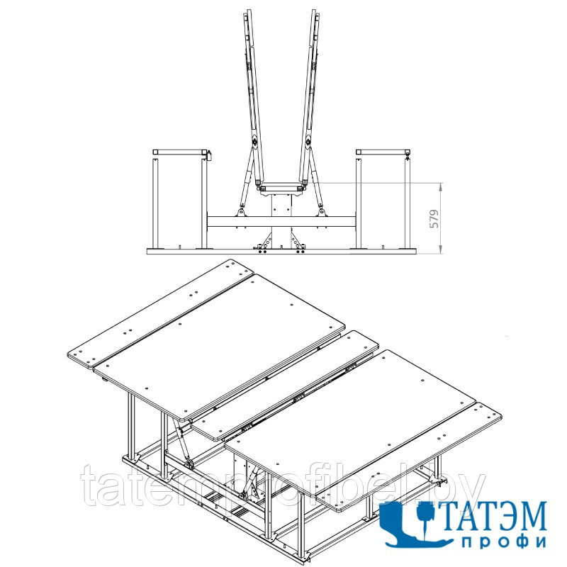 Стол монтажный тип бабочка Rexel SDM-200 (Польша) - фото 6 - id-p222376649