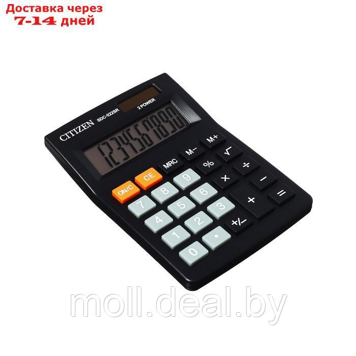 Калькулятор настольный, 10 разрядов, Citizen SDC-022SR, двойное питание, 88 х 127 х 23 мм, черный - фото 6 - id-p222361408