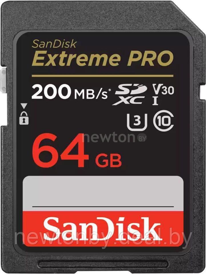 Карта памяти SanDisk Extreme PRO SDXC SDSDXXU-064G-GN4IN 64GB - фото 1 - id-p222383737