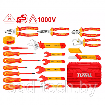 Набор инструментов диэлектрических TOTAL THKITH1901 (19 предметов) - фото 1 - id-p222378830