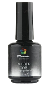 Топ Суперглянцевый без липкого слоя Rubber (силиконовый) TM Bloom, 15 мл