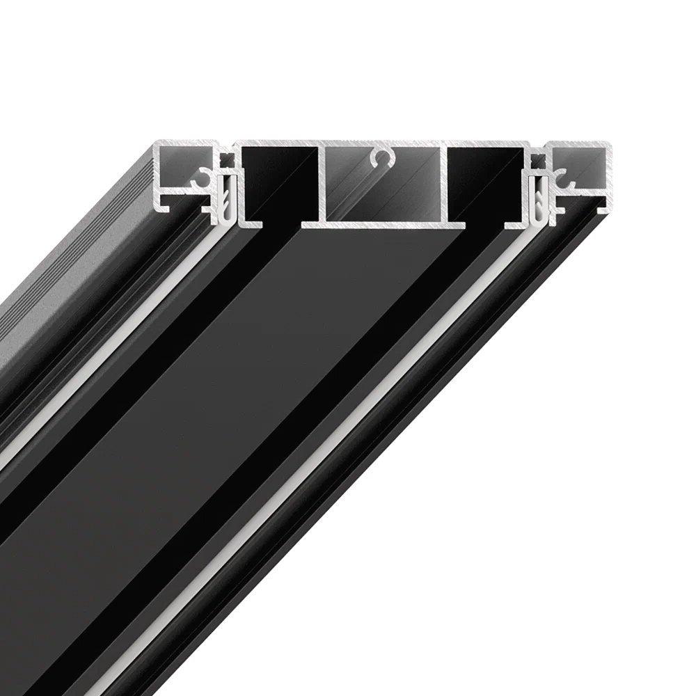 SLIM ROAD 02 Карнизный профиль для натяжного потолка, черный, 2м
