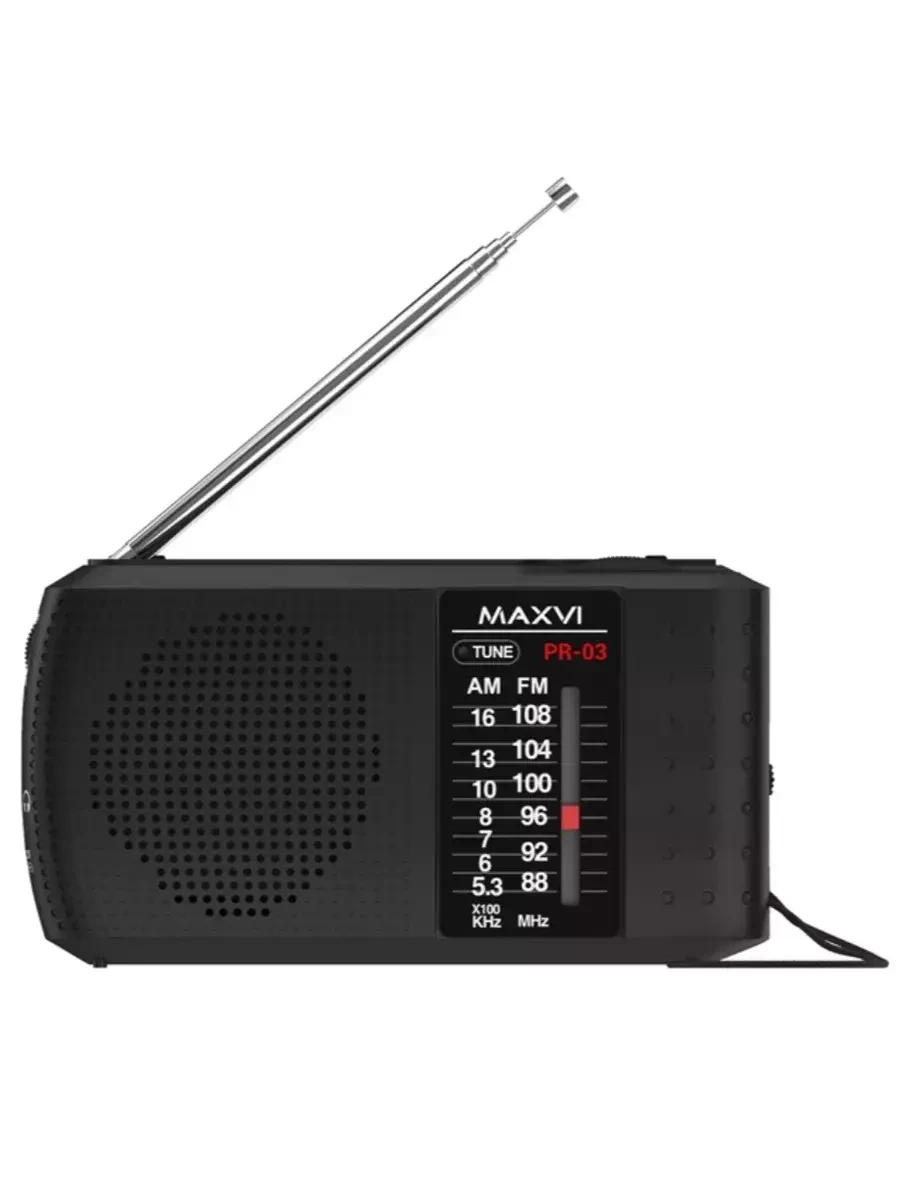 Радиоприемник Maxvi PR-03 портативный на батарейках AM/FM - фото 3 - id-p222385732