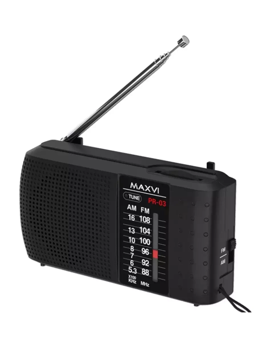 Радиоприемник Maxvi PR-03 портативный на батарейках AM/FM - фото 5 - id-p222385732