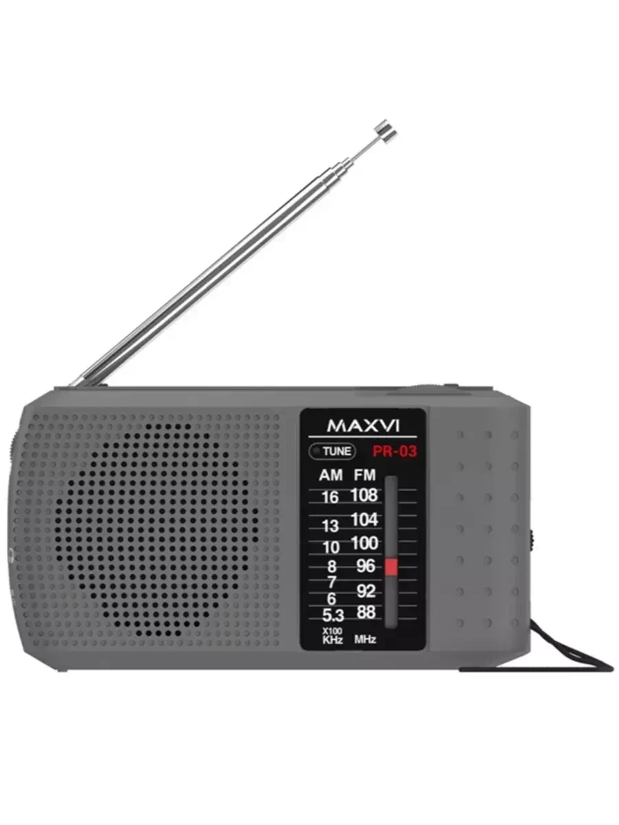 Радиоприемник Maxvi PR-03 портативный на батарейках AM/FM - фото 8 - id-p222385732