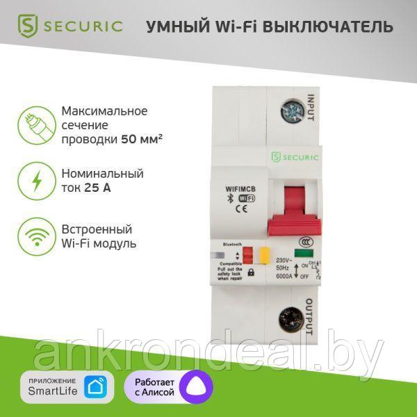 Умный Wi-Fi автоматический выключатель 1P/25А SECURIC - фото 1 - id-p220593333