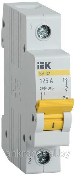 Выключатель нагрузки (мини-рубильник) ВН-32 1Р 125А IEK - фото 1 - id-p222387635