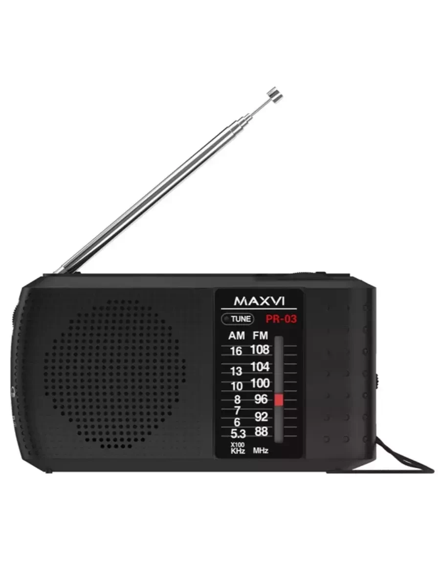 Радиоприемник Maxvi PR-03 портативный на батарейках AM/FM - фото 3 - id-p222388861