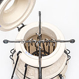 Тандыр  "Кочевник" с откидной крышкой,  h-63 см, d-45, 52,5 кг, 8 шампуров, кочерга, совок, фото 4