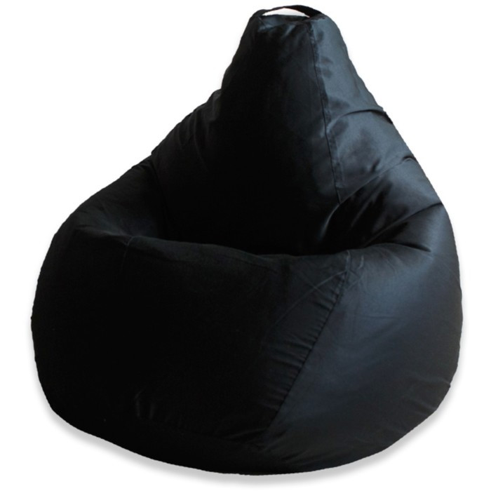 Кресло-мешок «Груша» «Фьюжн», размер L, цвет чёрный - фото 1 - id-p222393292