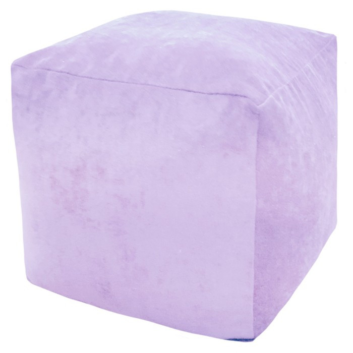 Пуфик «Куб», микровельвет, цвет лавандовый - фото 1 - id-p222393323